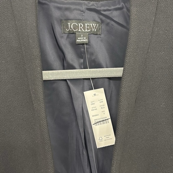 NWT J. Crew Black Going-out Collarless blazer in stretch twill Size 2 - Picture 6 of 11